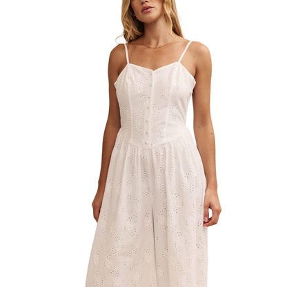White - Side - Nobody´s Child Womens-Ladies Tricia Anglaise Broderie Jumpsuit