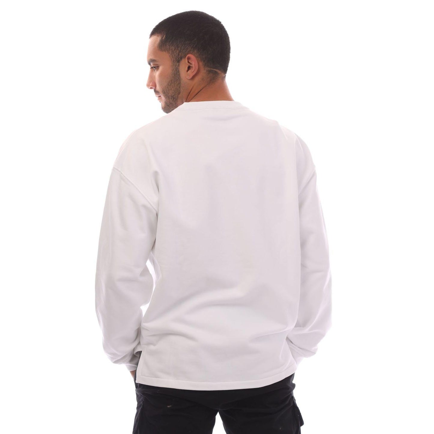 White - Back - Diesel Mens S-Baxt-N1 Sweatshirt