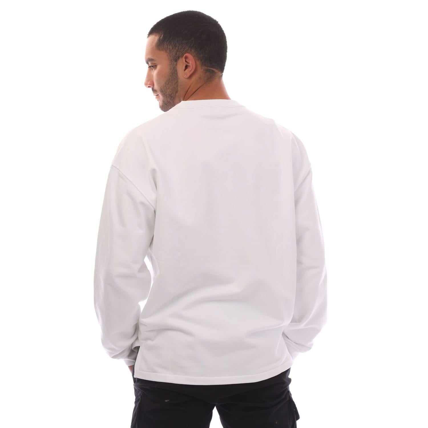 White - Back - Diesel Mens S-Baxt-N1 Sweatshirt