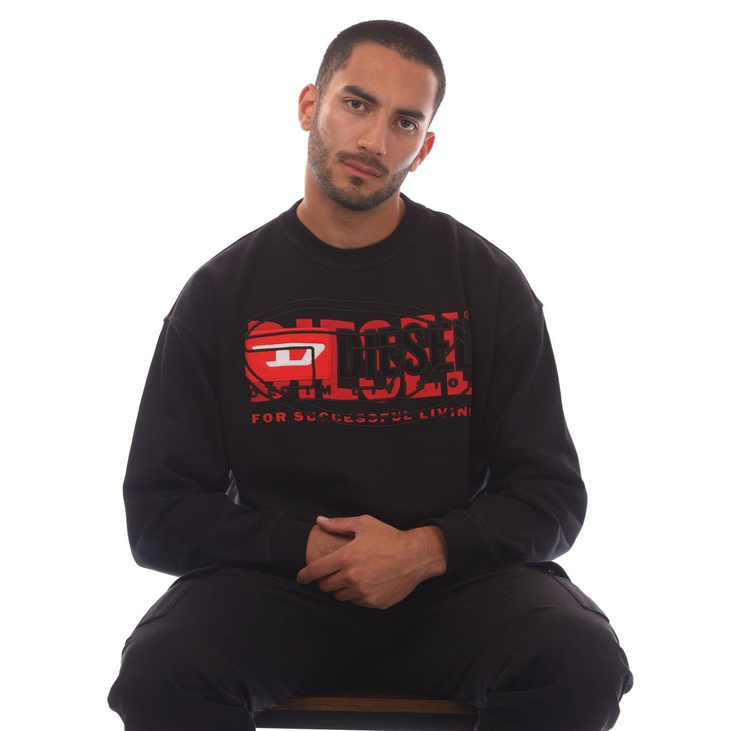 Black - Lifestyle - Diesel Mens S-Baxt-N1 Sweatshirt