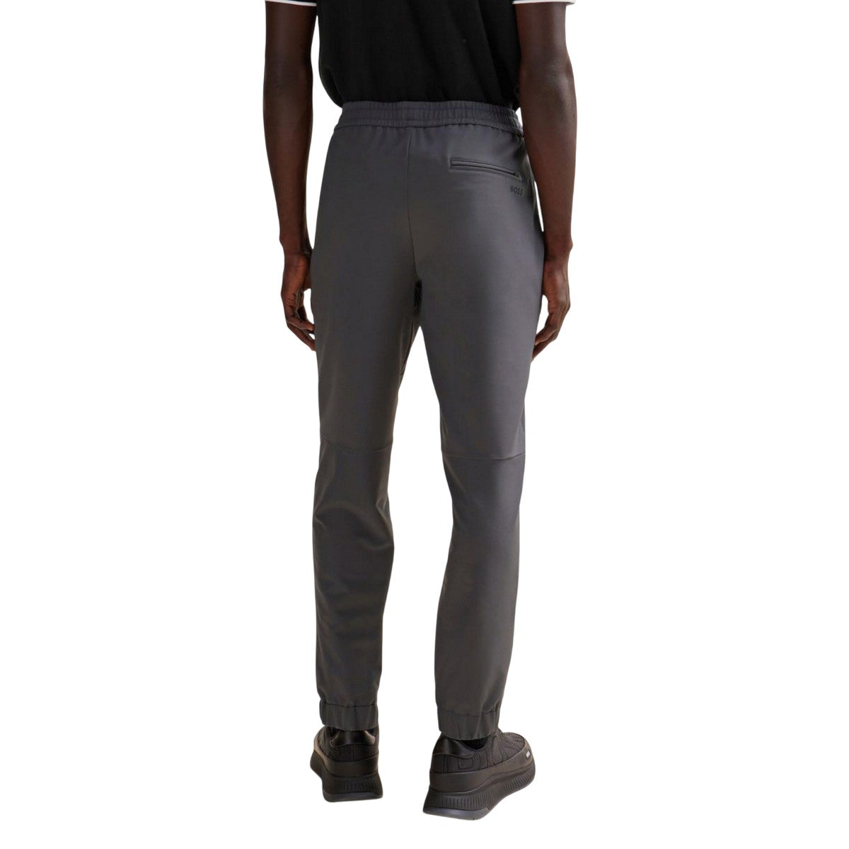 Grey - Back - Boss Mens T Flex Tapered Chinos