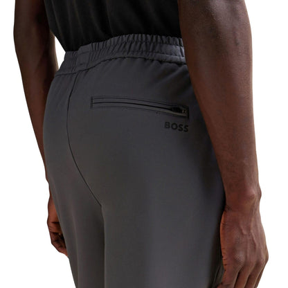 Grey - Side - Boss Mens T Flex Tapered Chinos