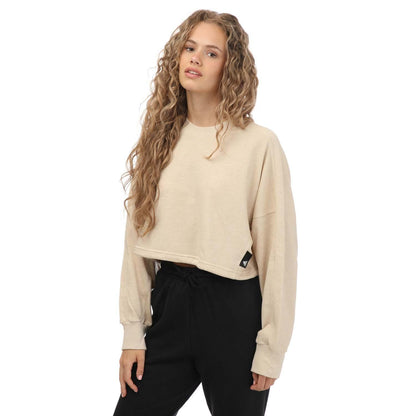 Beige - Front - Adidas Womens-Ladies Studio Crew Neck Summer Sweatshirt