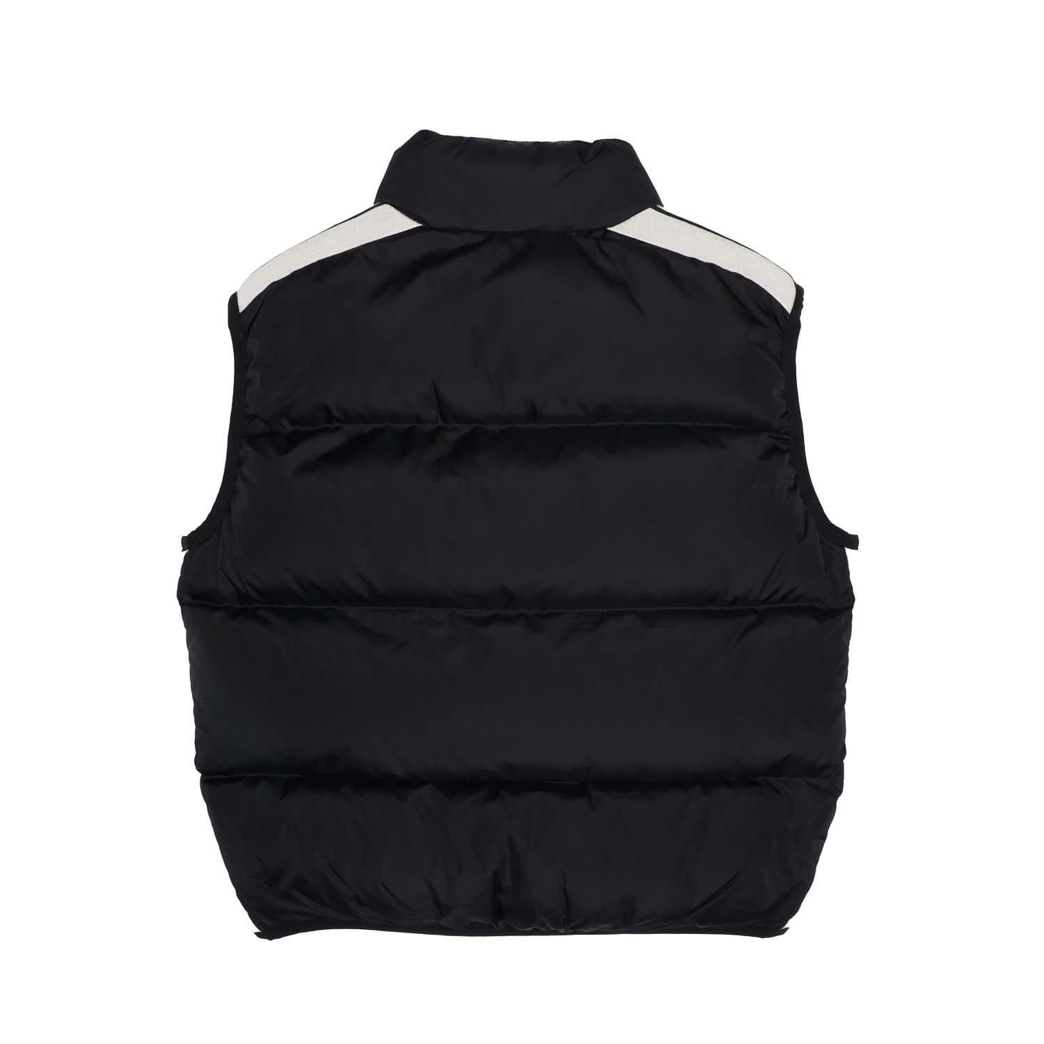Black - Back - Palm Angels Childrens-Kids Logo Padded Gilet