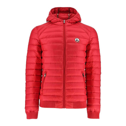 Red - Front - Jott Mens Colin Hooded Down Jacket