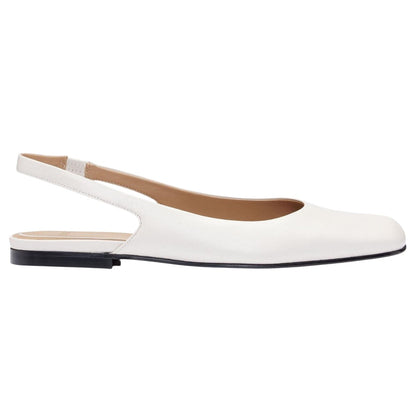 Natural - Side - Boss Womens-Ladies Leather Ballet Flats