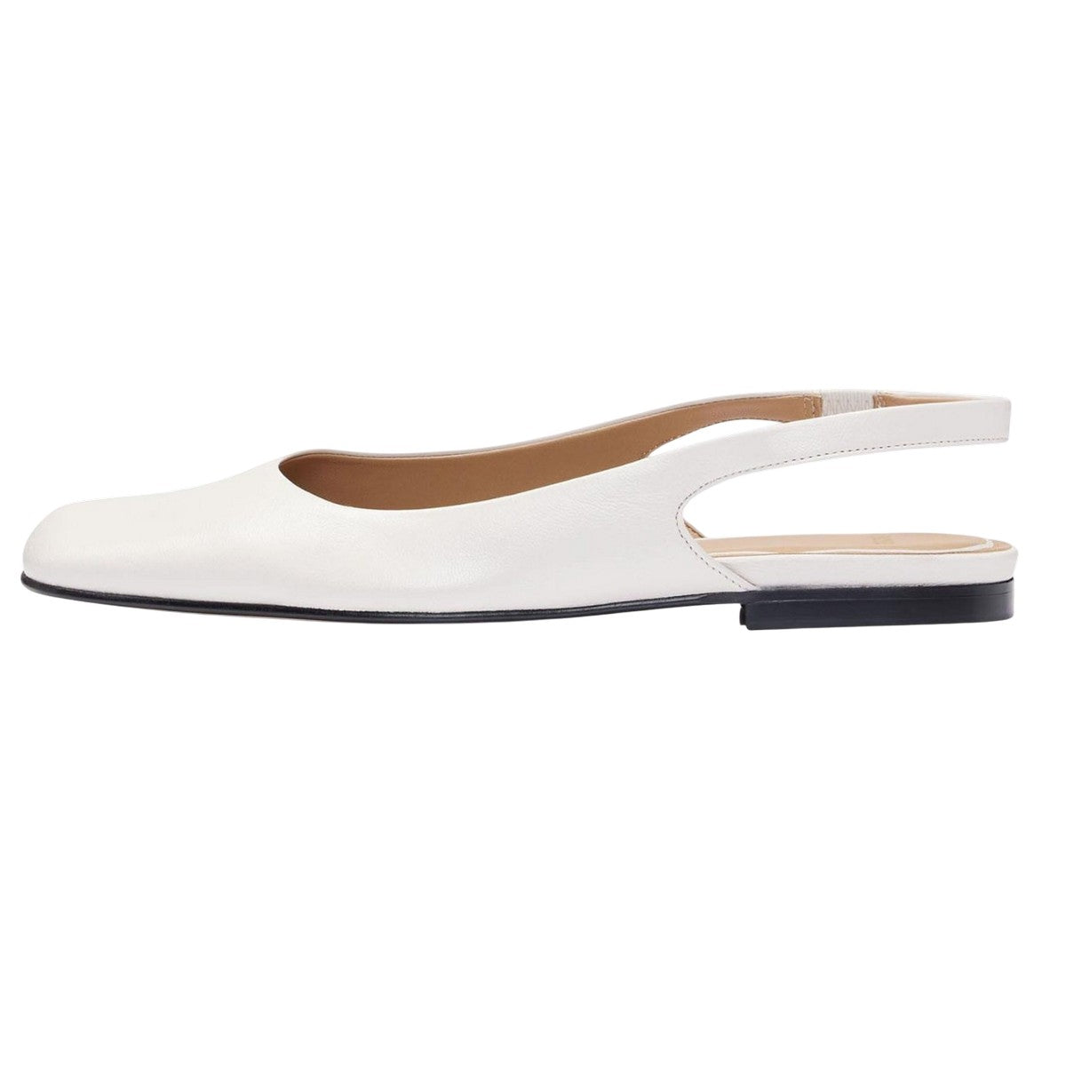 Natural - Lifestyle - Boss Womens-Ladies Leather Ballet Flats