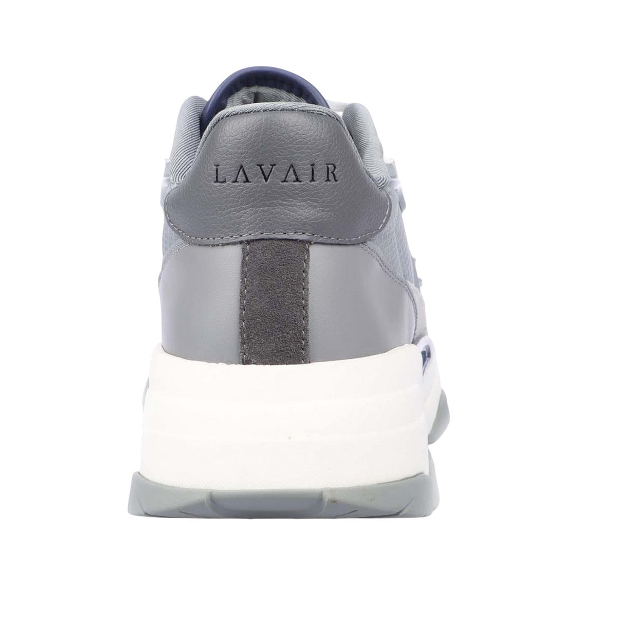White-Grey - Back - Lavair Mens Pacific 2.0 Leather Trainers