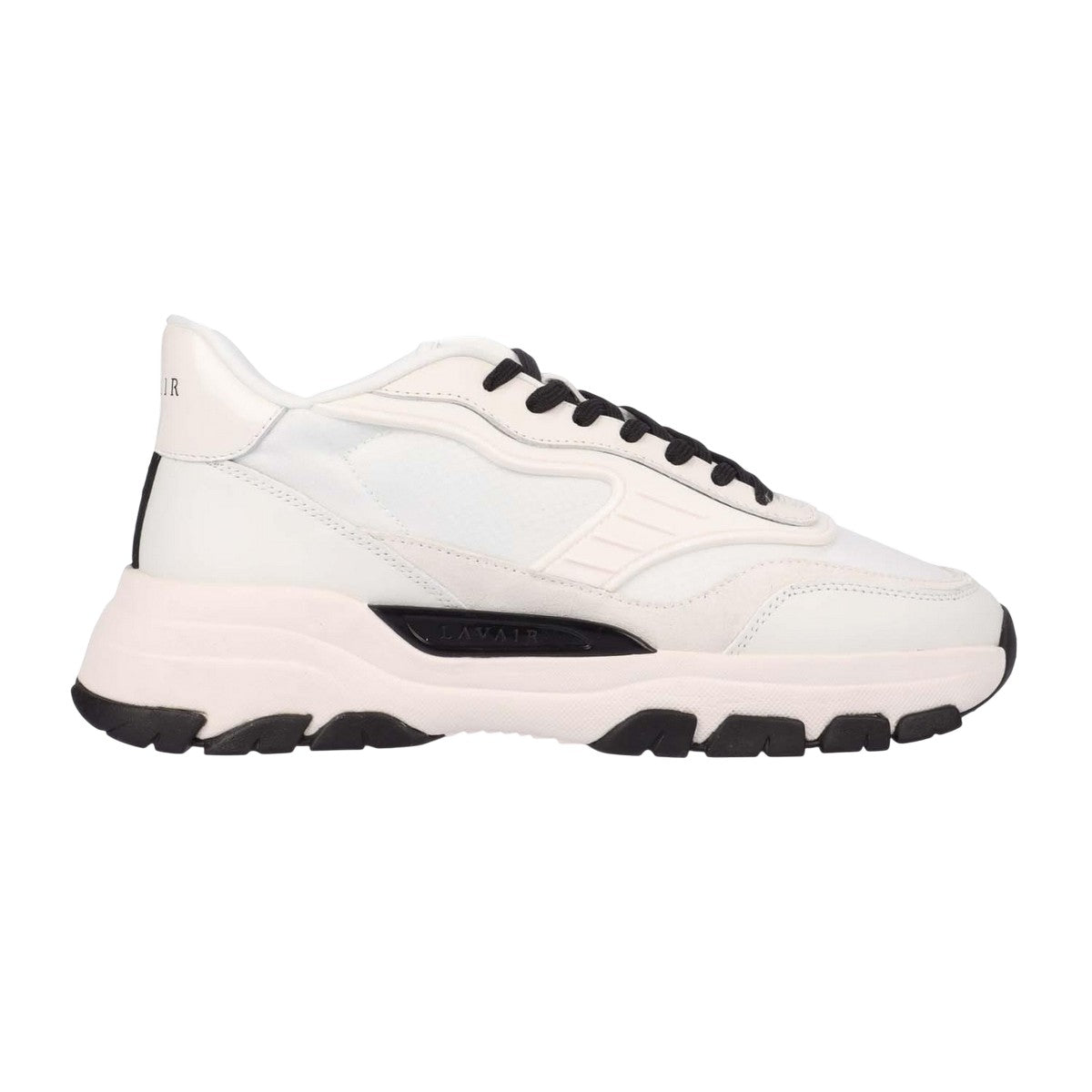 White-Black - Lifestyle - Lavair Mens Pacific 2.0 Leather Trainers