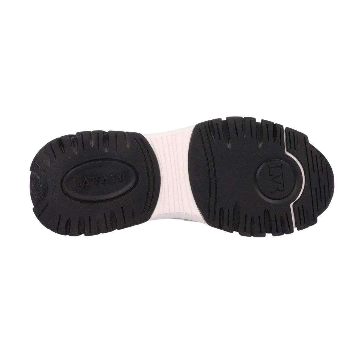 White-Black - Side - Lavair Mens Pacific 2.0 Leather Trainers