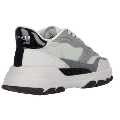 Grey - Back - Lavair Mens Pacific 2.0 Leather Trainers