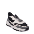 White-Grey-Black - Back - Lavair Mens Pacific 2.0 Leather Trainers