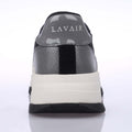 White-Grey-Black - Close up - Lavair Mens Pacific 2.0 Leather Trainers