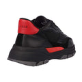 Black-Red - Pack Shot - Lavair Mens Pacific 2.0 Leather Trainers