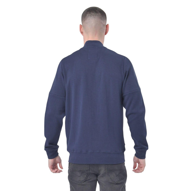 Navy - Back - Luke 1977 Mens Cord Full Zip Jacket