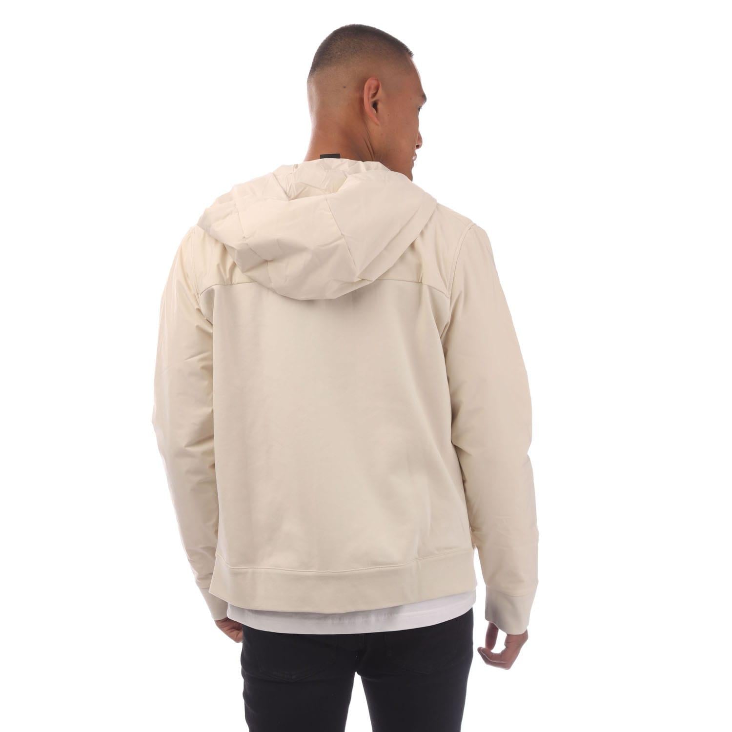 White - Back - Hugo Boss Mens C-Seeger 300 Full Zip Hoodie