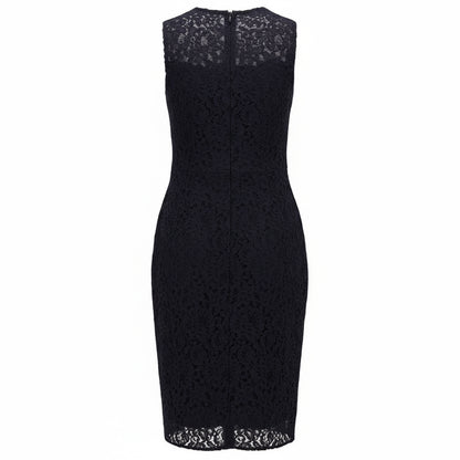 Blue - Back - Boss Womens-Ladies Dasicana Lace Casual Dress