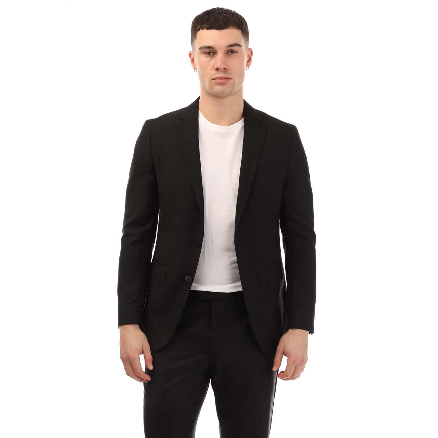 Black - Close up - Hugo Boss Mens Novan6 Blazer