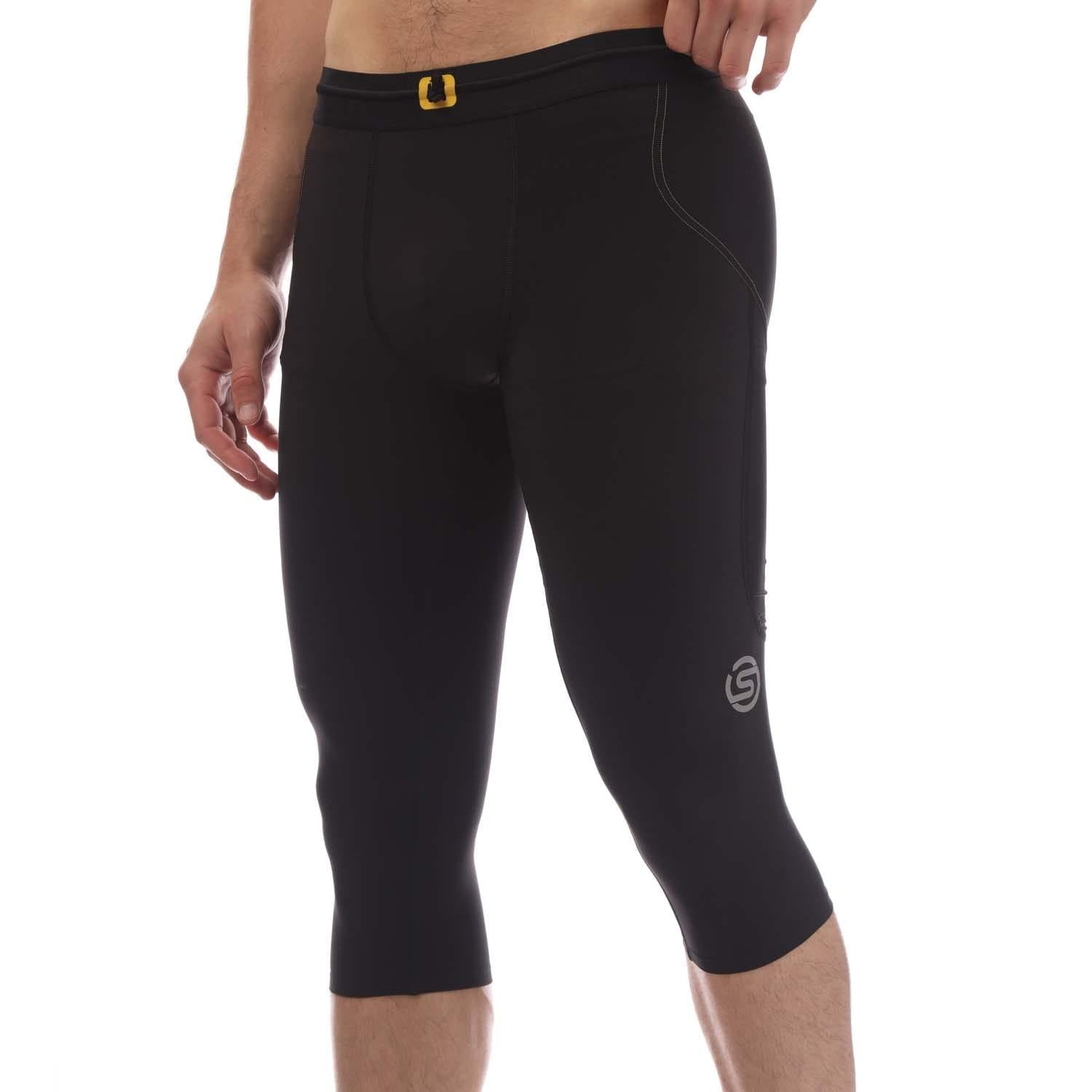 Black - Side - Skins Mens Series-3 Thermal 3-4 Tights