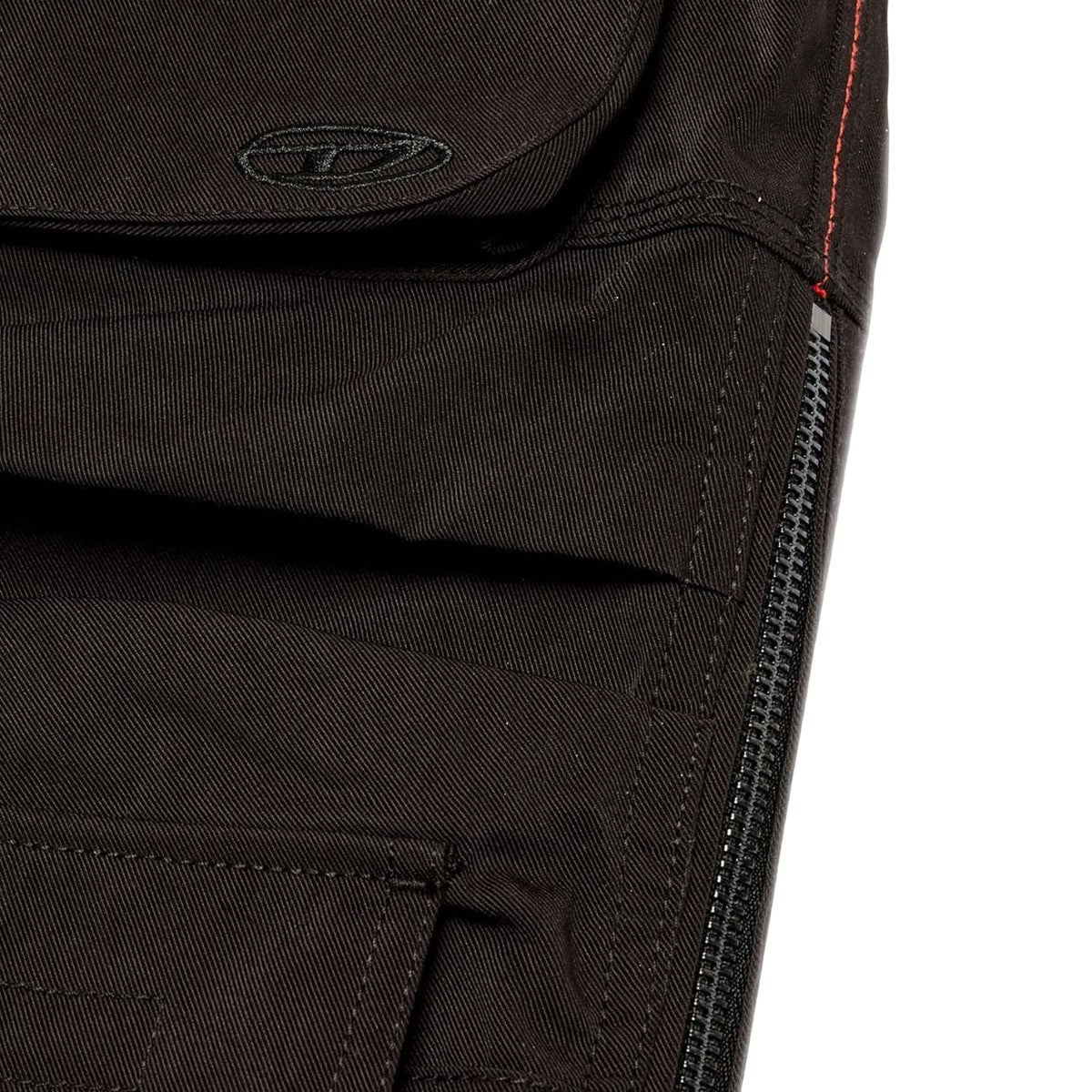 Black - Side - Diesel Womens-Ladies O-Mirt Cargo Skirt