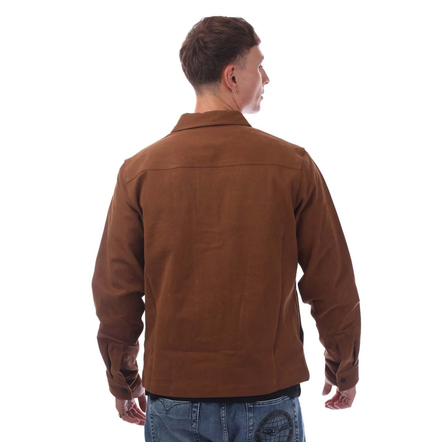 Brown - Back - Hugo Boss Mens Evalom Corduroy Overshirt