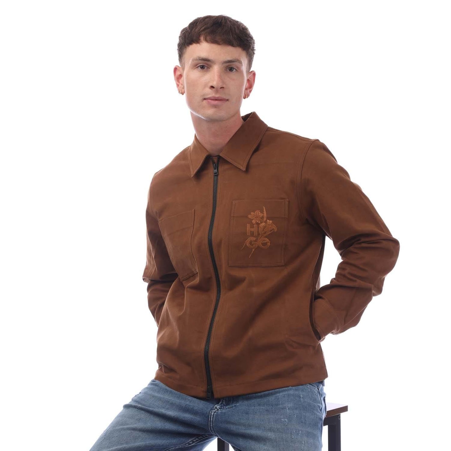 Brown - Lifestyle - Hugo Boss Mens Evalom Corduroy Overshirt
