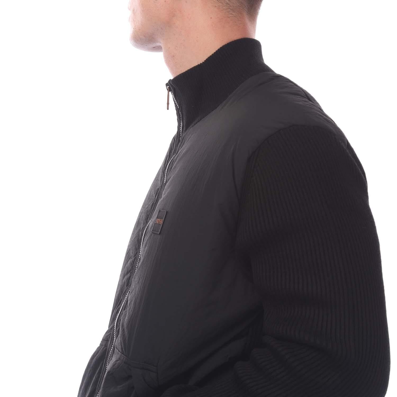 Black - Side - Hugo Boss Mens Kydalnrio Hybrid Jacket