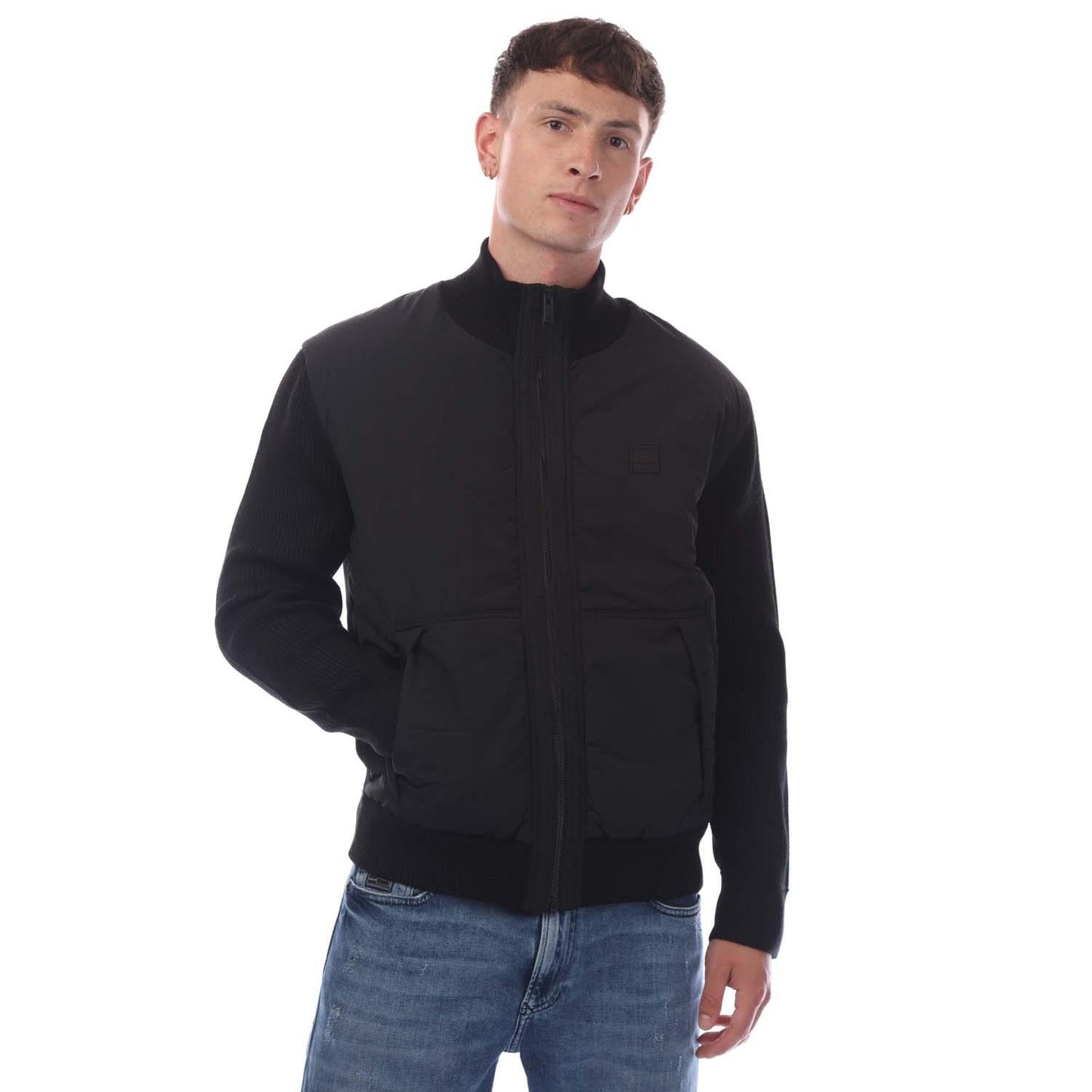 Black - Front - Hugo Boss Mens Kydalnrio Hybrid Jacket