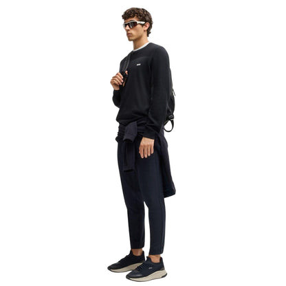 Dark Blue - Pack Shot - Boss Mens Momentum-X Crew Neck Sweater Top