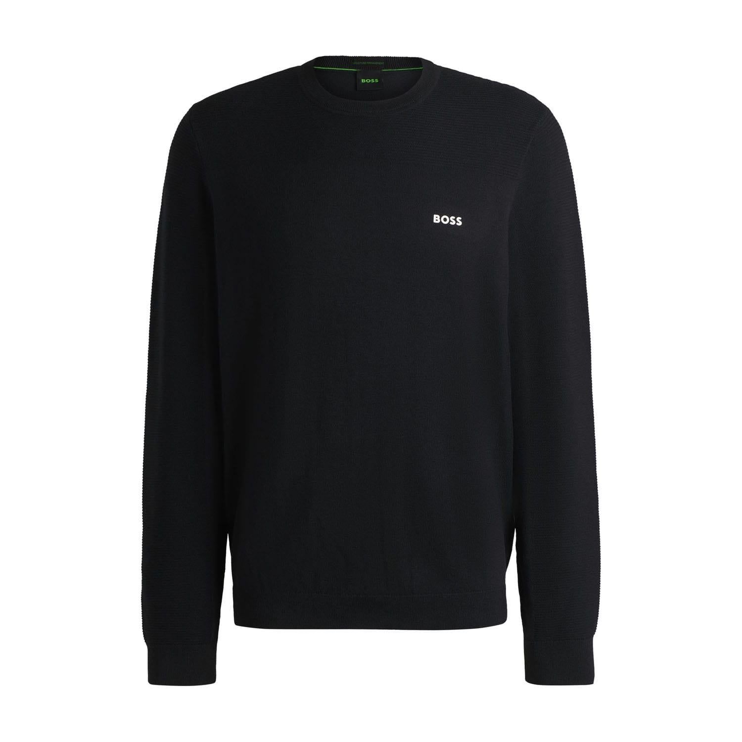 Dark Blue - Front - Boss Mens Momentum-X Crew Neck Sweater Top