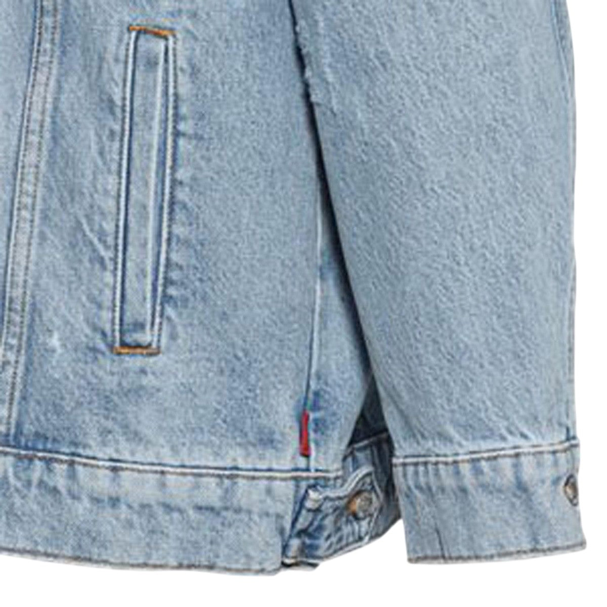Blue - Side - Hugo Womens-Ladies Oversized Denim Jacket