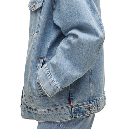 Blue - Lifestyle - Hugo Womens-Ladies Oversized Denim Jacket