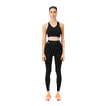 Black - Pack Shot - Lacoste Womens-Ladies Absorbent Seamless Leggings