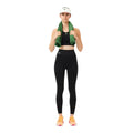 Black - Close up - Lacoste Womens-Ladies Absorbent Seamless Leggings