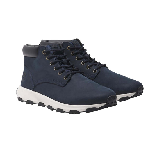 Navy - Front - Timberland Mens Winsor Park Leather Lace Up Boots