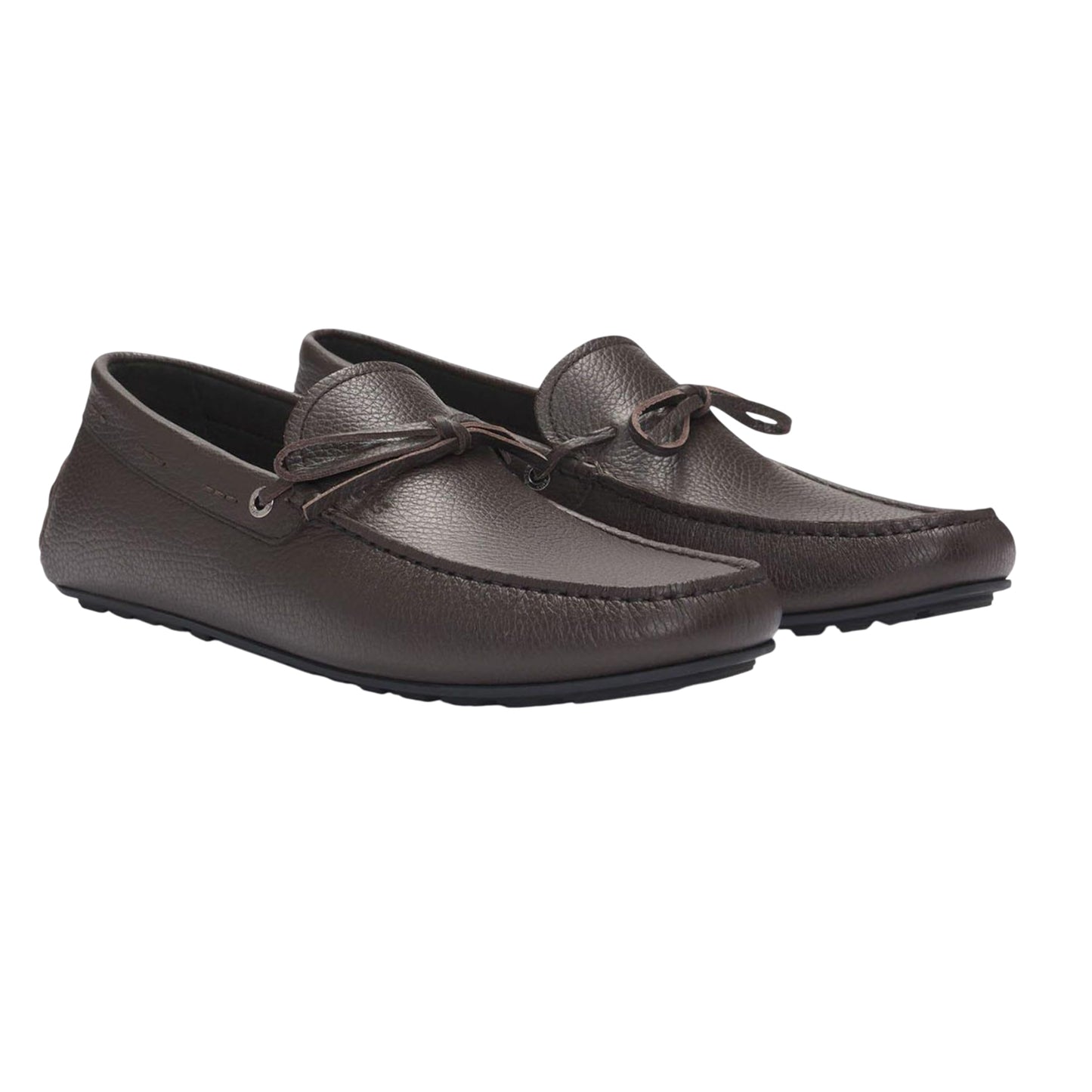 Brown - Front - Boss Mens Noel Leather Moccasins