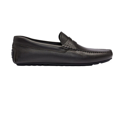 Brown - Side - Boss Mens Noel Leather Moccasins