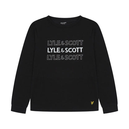 Black - Back - Lyle & Scott Childrens-Kids Loungewear Set