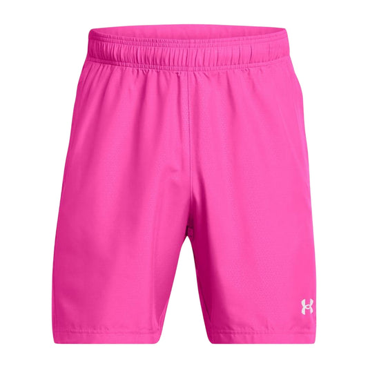 Pink - Front - Under Armour Mens HalfBack Embossed Woven Training Shorts