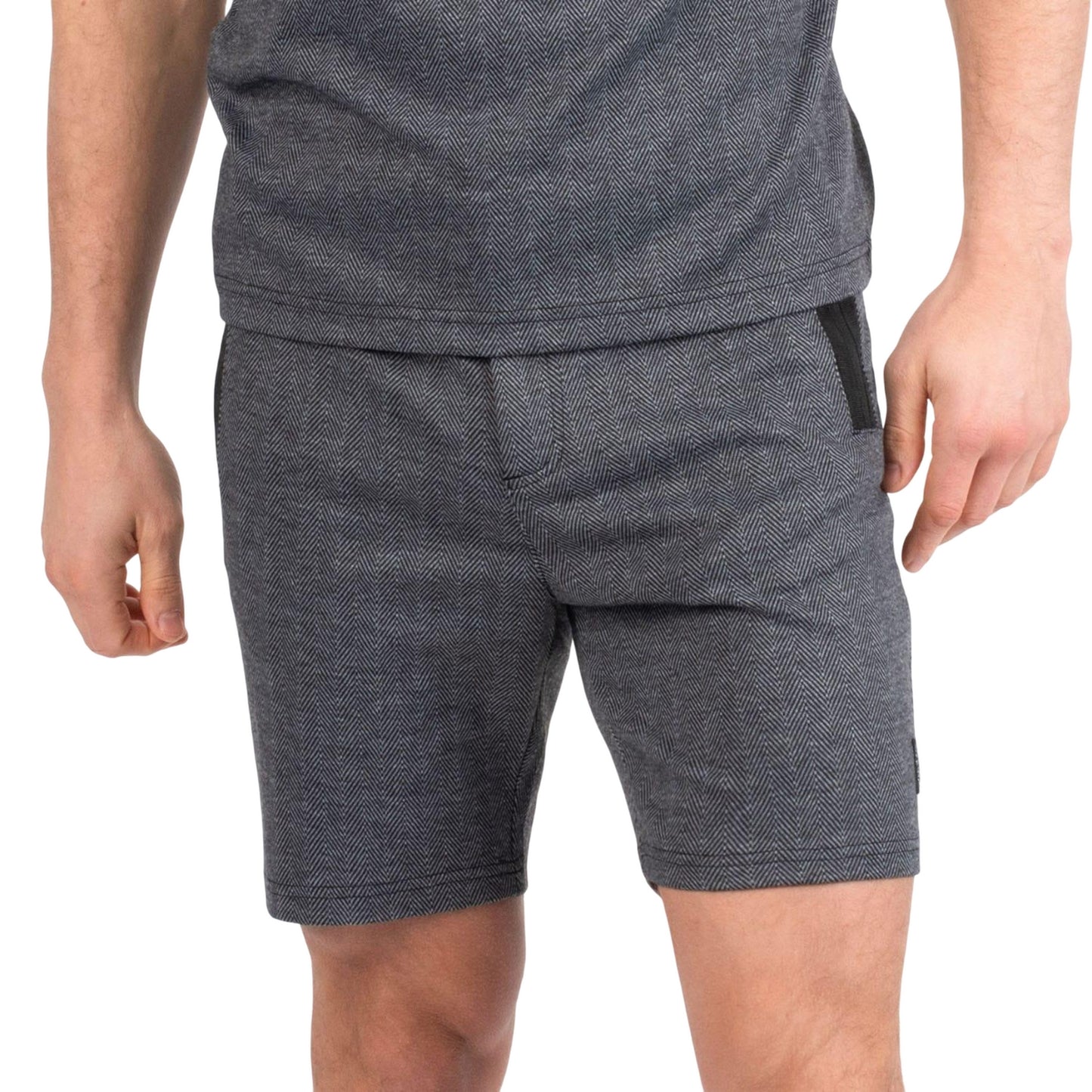 Grey - Front - Luke 1977 Mens Cahors Tailored Sweat Shorts