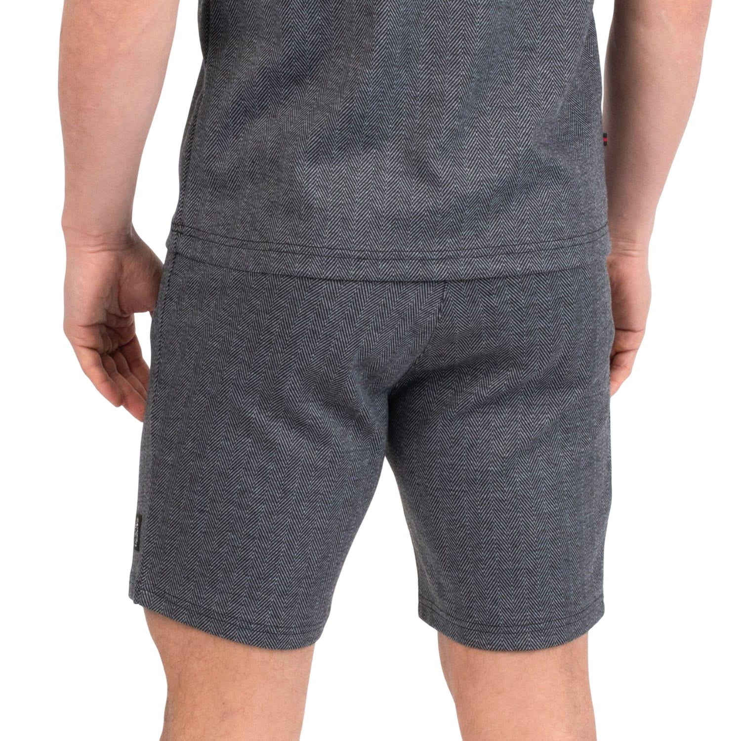 Grey - Back - Luke 1977 Mens Cahors Tailored Sweat Shorts
