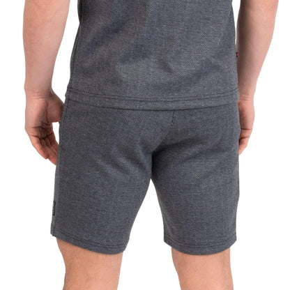 Grey - Back - Luke 1977 Mens Cahors Tailored Sweat Shorts