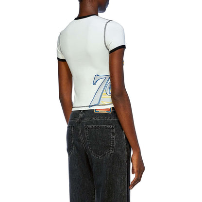 White - Back - Diesel Womens-Ladies T-Lison T-Shirt
