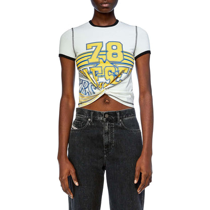 White - Front - Diesel Womens-Ladies T-Lison T-Shirt