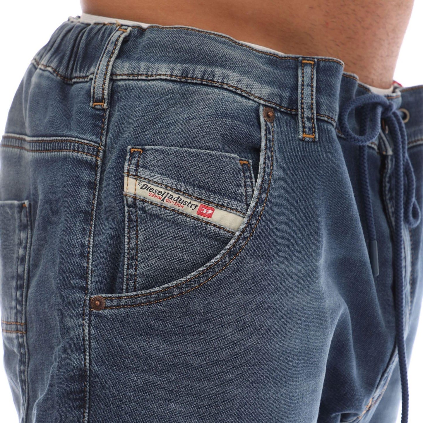Denim - Back - Diesel Mens Krooley-E-NE Jeans