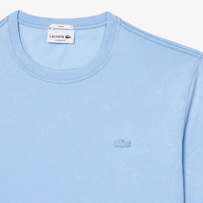 Light Blue - Side - Lacoste Unisex Adult Heavy Cotton Washed T-Shirt