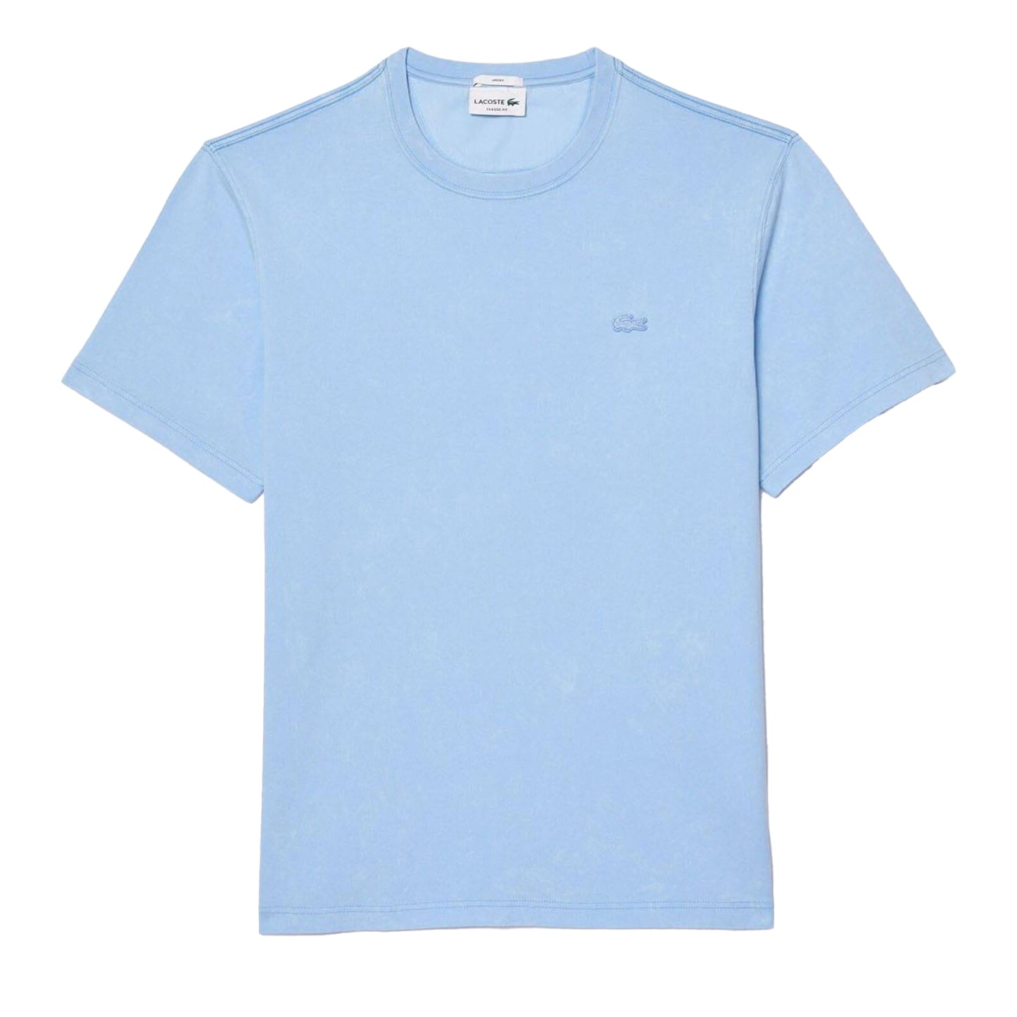 Light Blue - Front - Lacoste Unisex Adult Heavy Cotton Washed T-Shirt