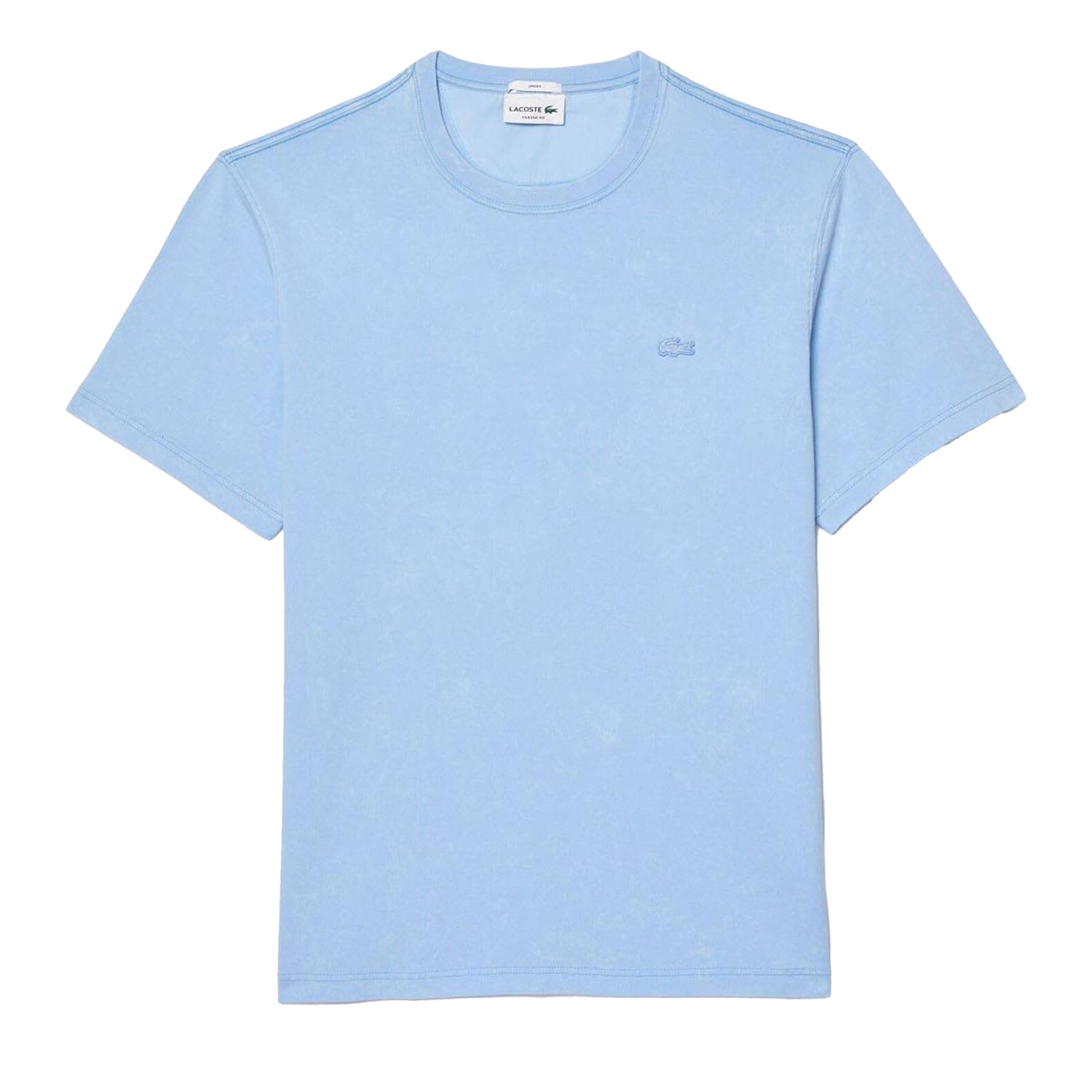 Light Blue - Front - Lacoste Unisex Adult Heavy Cotton Washed T-Shirt