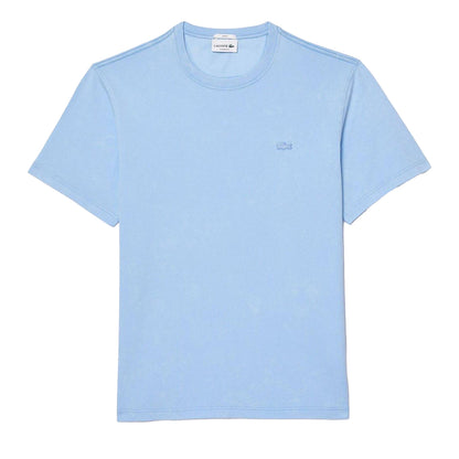 Light Blue - Front - Lacoste Unisex Adult Heavy Cotton Washed T-Shirt