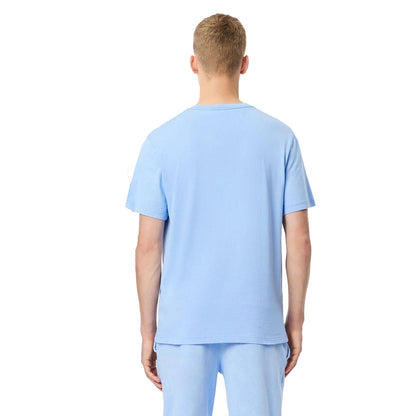 Light Blue - Back - Lacoste Unisex Adult Heavy Cotton Washed T-Shirt